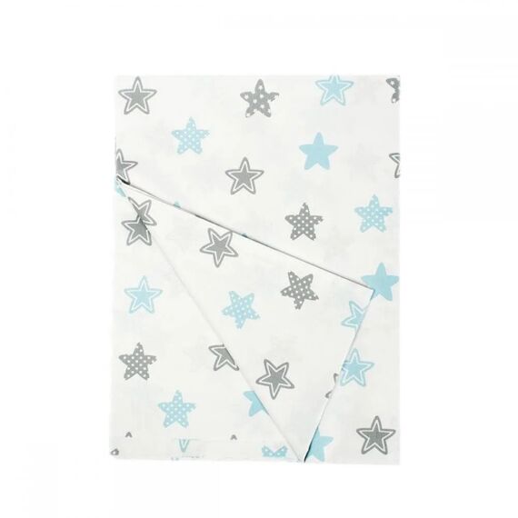 Dimcol Πάνα Αγκαλιάς Χασέ Cotton 100% 80x80 εκ.  Star 104 Sky Blue - Πάνες-Λαβέτες-Σελτέδες στο Oneirokosmos