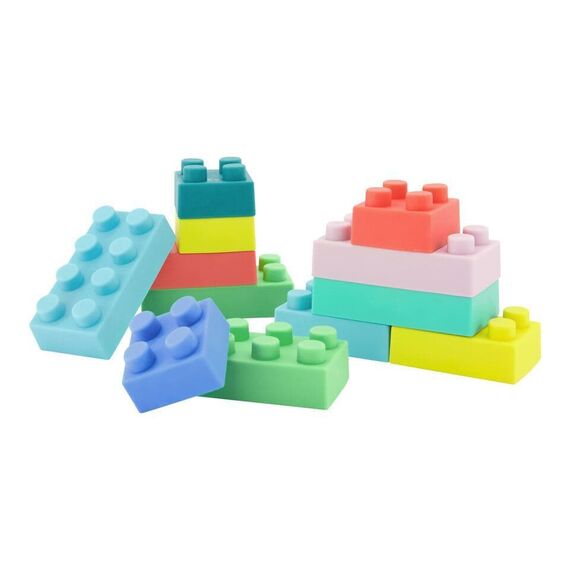 Infantino Εκπαιδευτικό Παιχνίδι Τουβλάκια Super Soft 1st Building Blocks B-315058 - Δώρα στο Oneirokosmos