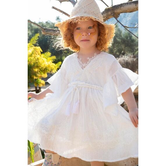 Bambolino:Ariadni Βαπτιστικό ρούχο για κορίτσι 9874 - Ρούχα Βάπτισης για Κορίτσι στο Oneirokosmos