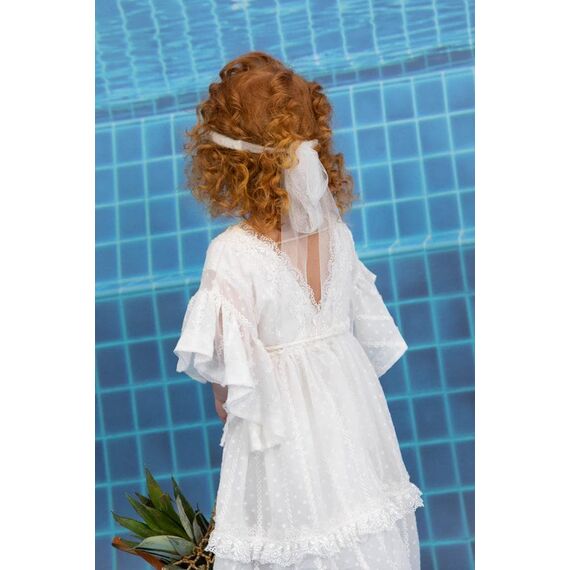 Bambolino:Alkmini Βαπτιστικό ρούχο για κορίτσι 9876 - Ρούχα Βάπτισης για Κορίτσι στο Oneirokosmos
