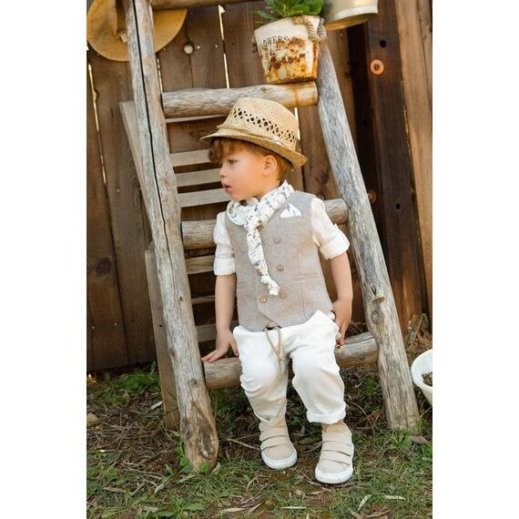 Bambolino: Kylian Βαπτιστικό ρούχο για αγόρι 9962 - Ρούχα Βάπτισης για Αγόρι στο Oneirokosmos