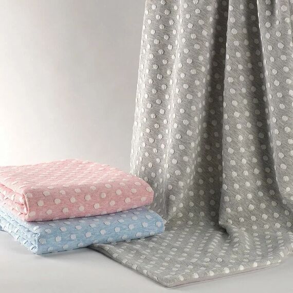 Morven Κουβέρτα Αγκαλιάς Βαμβάκι Fleece Bobler  80x110cm L86 Γαλάζιο - Κουβέρτες Αγκαλιάς στο Oneirokosmos