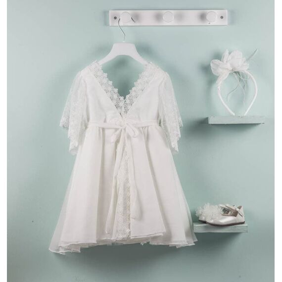 Bambolino:Paulina Βαπτιστικό ρούχο για κορίτσι 9528 - Ρούχα Βάπτισης για Κορίτσι στο Oneirokosmos