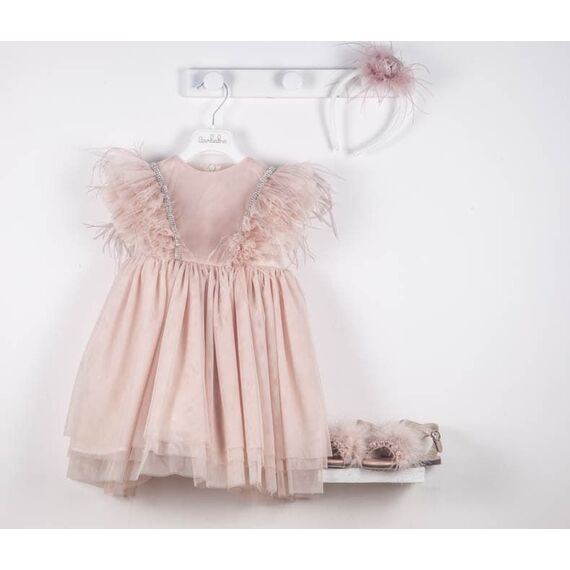 Bambolino:Vera Βαπτιστικό ρούχο για κορίτσι 9523 - Ρούχα Βάπτισης για Κορίτσι στο Oneirokosmos