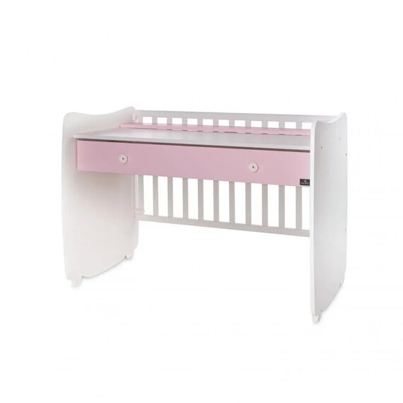 Lorelli Μετατρεπόμενο Κρεβάτι Dream White & Orchid Pink 60x120 10150420038A - Βρεφικά Κρεβατάκια Κούνιες Μωρού στο Oneirokosmos