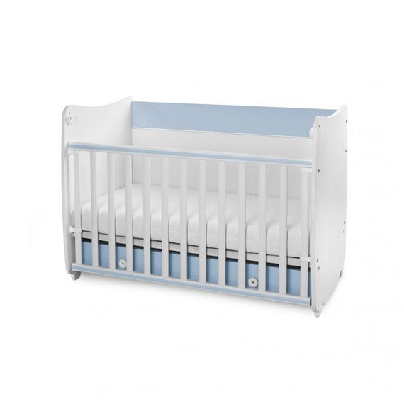 Lorelli Μετατρεπόμενο Κρεβάτι Dream White & Baby Blue 60x120 10150420039A - Βρεφικά Κρεβατάκια Κούνιες Μωρού στο Oneirokosmos