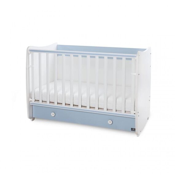 Lorelli Μετατρεπόμενο Κρεβάτι Dream White & Baby Blue 60x120 10150420039A - Βρεφικά Κρεβατάκια Κούνιες Μωρού στο Oneirokosmos