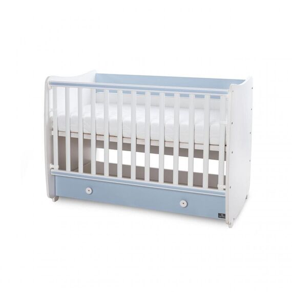 Lorelli Μετατρεπόμενο Κρεβάτι Dream White & Baby Blue 60x120 10150420039A - Βρεφικά Κρεβατάκια Κούνιες Μωρού στο Oneirokosmos