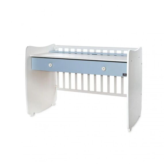 Lorelli Μετατρεπόμενο Κρεβάτι Dream White & Baby Blue 60x120 10150420039A - Βρεφικά Κρεβατάκια Κούνιες Μωρού στο Oneirokosmos
