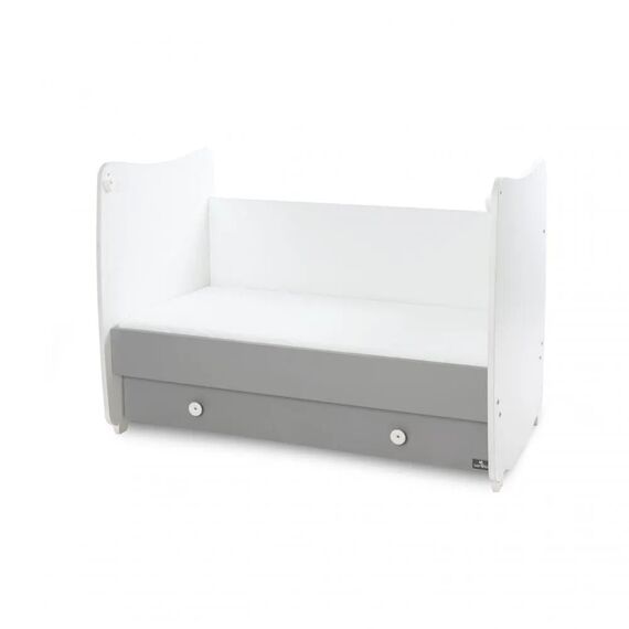 Lorelli Μετατρεπόμενο Κρεβάτι Dream White & Stone Grey 60x120 10150420041A - Βρεφικά Κρεβατάκια Κούνιες Μωρού στο Oneirokosmos