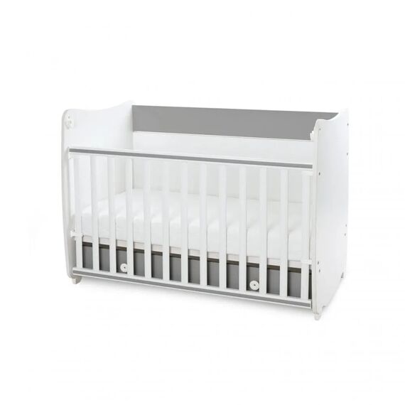 Lorelli Μετατρεπόμενο Κρεβάτι Dream White & Stone Grey 60x120 10150420041A - Βρεφικά Κρεβατάκια Κούνιες Μωρού στο Oneirokosmos