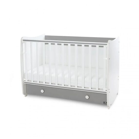 Lorelli Μετατρεπόμενο Κρεβάτι Dream White & Stone Grey 60x120 10150420041A - Βρεφικά Κρεβατάκια Κούνιες Μωρού στο Oneirokosmos