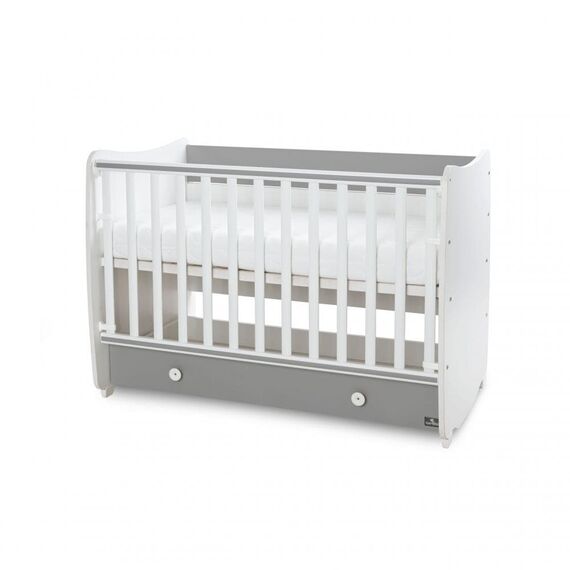 Lorelli Μετατρεπόμενο Κρεβάτι Dream White & Stone Grey 60x120 10150420041A - Βρεφικά Κρεβατάκια Κούνιες Μωρού στο Oneirokosmos