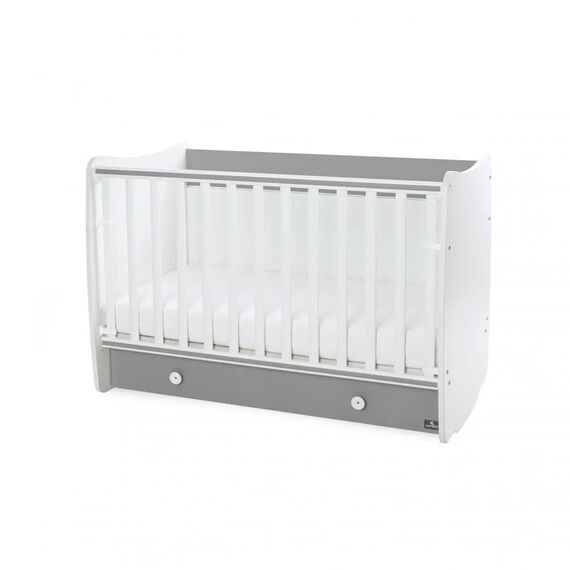 Lorelli Μετατρεπόμενο Κρεβάτι Dream White & Stone Grey 60x120 10150420041A - Βρεφικά Κρεβατάκια Κούνιες Μωρού στο Oneirokosmos