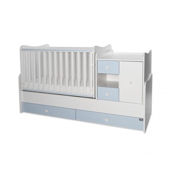 Πολυμορφικό Κρεβάτι Lorelli MiniMax  White & Baby Blue 10150500039A - Βρεφικά Πολυμορφικά Κρεβατάκια στο Oneirokosmos