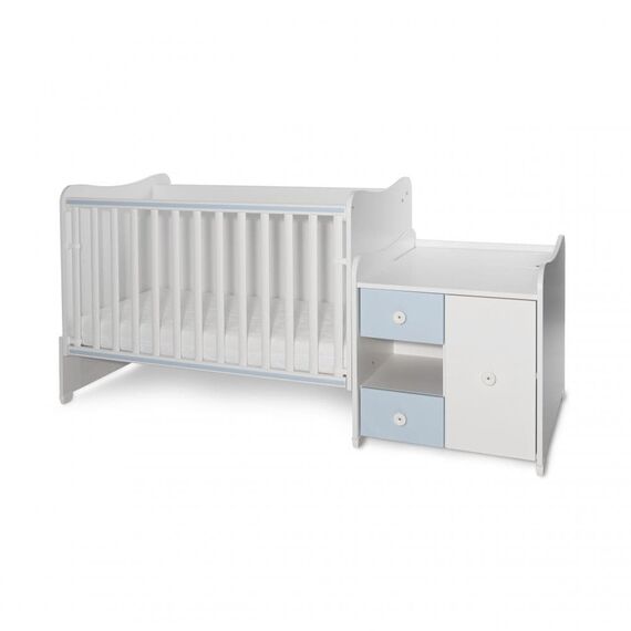 Πολυμορφικό Κρεβάτι Lorelli MiniMax  White & Baby Blue 10150500039A - Βρεφικά Πολυμορφικά Κρεβατάκια στο Oneirokosmos