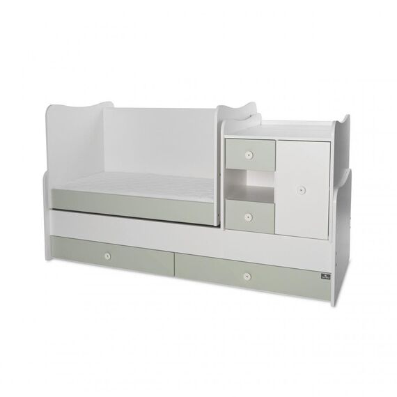 Πολυμορφικό Κρεβάτι Lorelli MiniMax  White & Milky Green 10150500040A - Βρεφικά Πολυμορφικά Κρεβατάκια στο Oneirokosmos