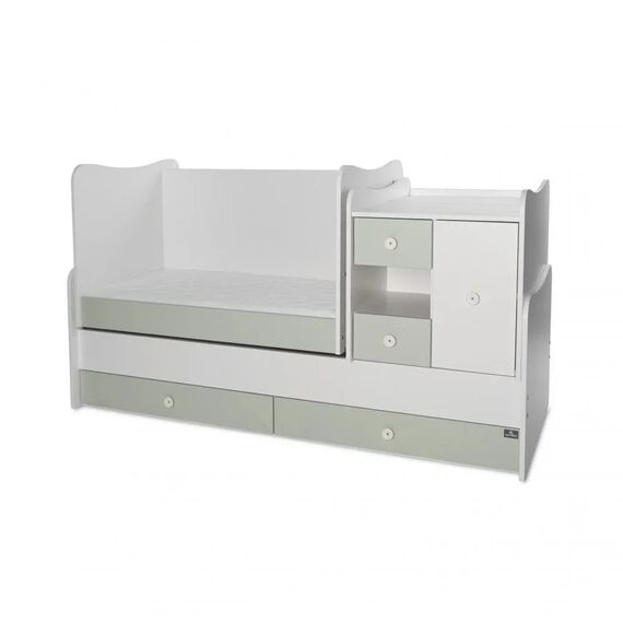 Πολυμορφικό Κρεβάτι Lorelli MiniMax  White & Milky Green 10150500040A - Βρεφικά Πολυμορφικά Κρεβατάκια στο Oneirokosmos