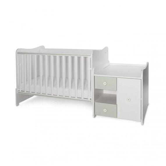 Πολυμορφικό Κρεβάτι Lorelli MiniMax  White & Milky Green 10150500040A - Βρεφικά Πολυμορφικά Κρεβατάκια στο Oneirokosmos