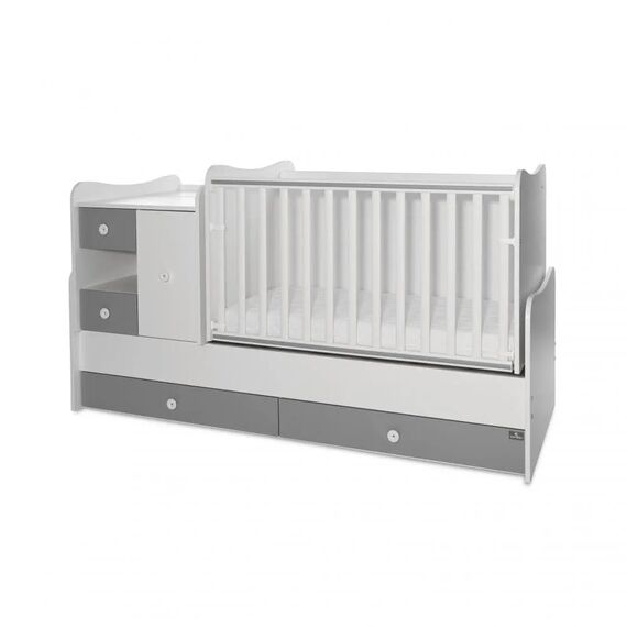 Πολυμορφικό Κρεβάτι Lorelli MiniMax  White & Stone Grey 10150500041A - Βρεφικά Πολυμορφικά Κρεβατάκια στο Oneirokosmos