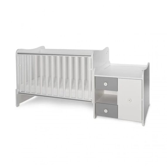 Πολυμορφικό Κρεβάτι Lorelli MiniMax  White & Stone Grey 10150500041A - Βρεφικά Πολυμορφικά Κρεβατάκια στο Oneirokosmos
