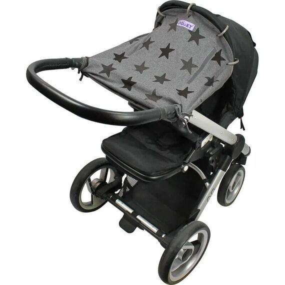 Dooky Ηλιοπροστασία με UPF40+ Καροτσιού Grey Stars  DK-126616 - Αξεσουάρ Καροτσιών στο Oneirokosmos