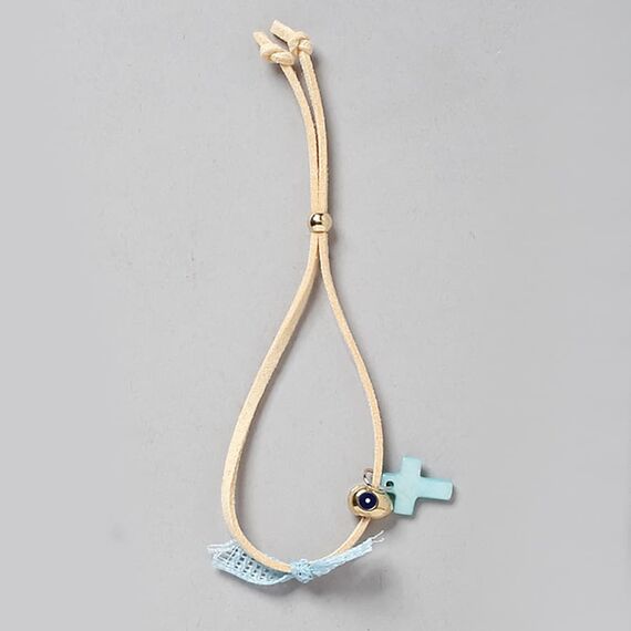 Μαρτυρικό Βάπτισης Βραχιολάκι Μ-209 Εκρού (50τμχ.) - Μαρτυρικά στο Oneirokosmos