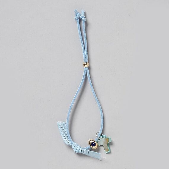 Μαρτυρικό Βάπτισης Βραχιολάκι Μ-209 Γαλάζιο (50τμχ.) - Μαρτυρικά στο Oneirokosmos