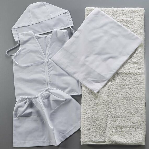 Nuovavita Σετ Βαπτιστικά Λαδόπανα Λ183 Λευκό/Εκρού 5 τεμ. - Λαδόπανα για Αγόρι στο Oneirokosmos