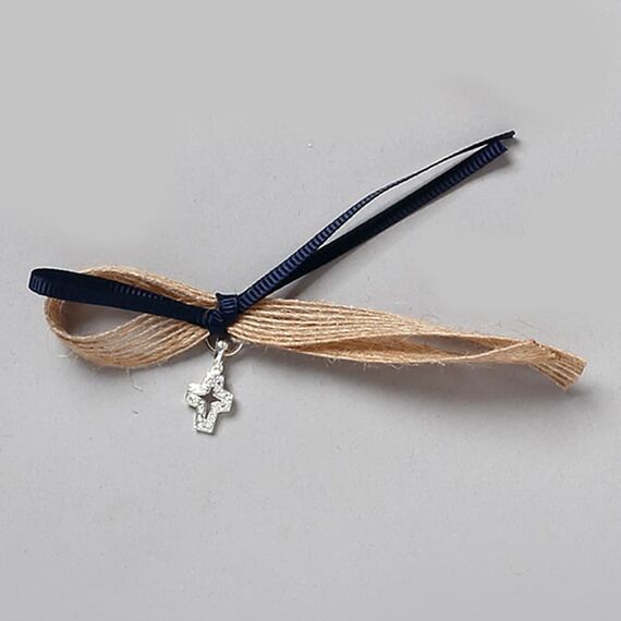 Μαρτυρικό Βάπτισης Πέτου με Σταυρουδάκι Μ-230 Μπλε (50τμχ.) - Μαρτυρικά στο Oneirokosmos