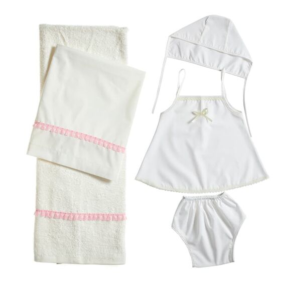 Nuovavita Σετ Βαπτιστικά Λαδόπανα Μικρές Φούντες Λ193 5 τεμ. - Λαδόπανα για Κορίτσι στο Oneirokosmos