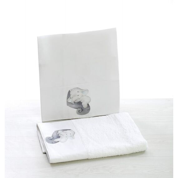 Σετ Βάπτισης με θέμα Ελεφαντάκι Ζωγραφισμένο στο Χέρι ΣΔΣ-2340 - Για Αγόρι στο Oneirokosmos
