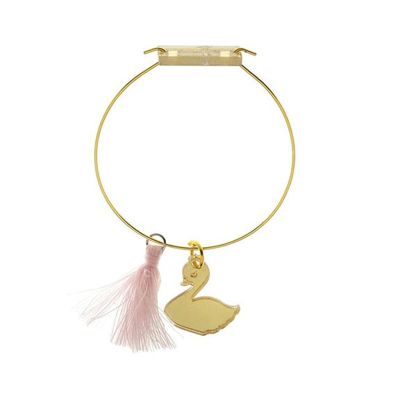 Μαρτυρικό Βάπτισης Βραχιολάκια Κύκνος Μ-407 Ροζ (50τμχ.) - Μαρτυρικά στο Oneirokosmos