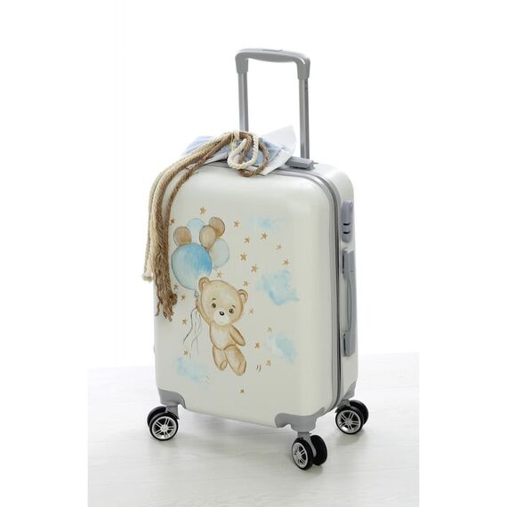 Σετ Βάπτισης με θέμα Αρκουδάκι Ζωγραφισμένο στο Χέρι ΣΔΣ-2327 - Για Αγόρι στο Oneirokosmos