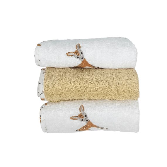 Baby Star  Σετ Λαβέτες 3 τεμ. Forest Friends 30x30cm - Πάνες-Λαβέτες-Σελτέδες στο Oneirokosmos