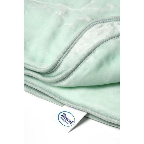 Dimcol Kουβέρτα Κούνιας Βελουτέ Ανάγλυφη Sweet Bear 15 110x140 Mint 100% Polyester - Κουβέρτες στο Oneirokosmos