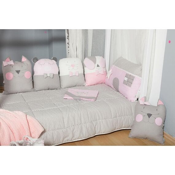 Baby Star Σετ  Προίκας Κρεβατιού 3 Τεμαχίων Sugar Family Ροζ 7742Ρ - Σετ Προίκας Μωρού στο Oneirokosmos