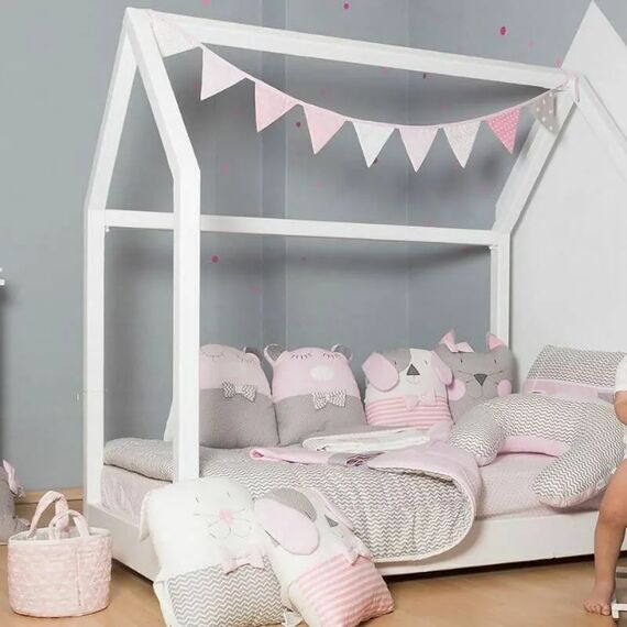 Baby Star Σετ  Προίκας Κρεβατιού 3 Τεμαχίων Sugar Family Ροζ 7742Ρ - Σετ Προίκας Μωρού στο Oneirokosmos