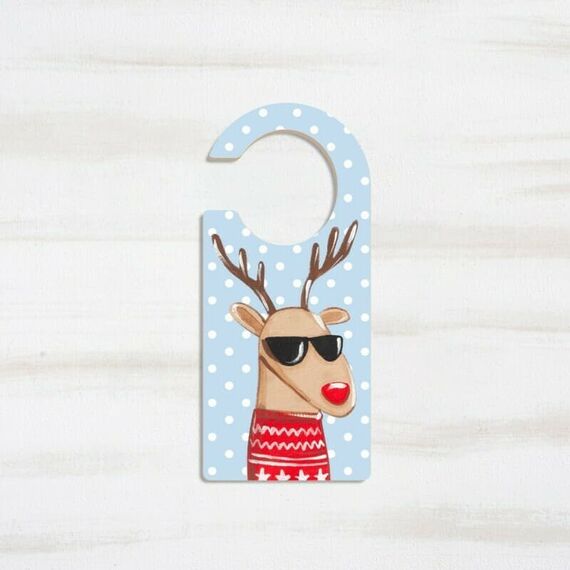 Μπομπονιέρα Βάπτισης Ξύλινο Διακοσμητικό Πόρτας Τάρανδος ΔΠ2020-Δ - Μπομπονιέρες στο Oneirokosmos