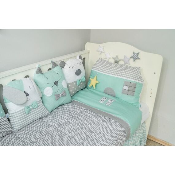 Baby Star Σετ  Προίκας Κρεβατιού 3 Τεμαχίων Sugar Family Βεραμάν 7742B - Σετ Προίκας Μωρού στο Oneirokosmos