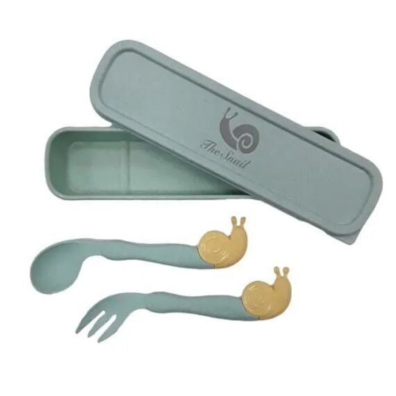 Zmart Imports Σετ Κουτάλι-Πιρούνι με θήκη Aymax Snail Μέντα - Κουταλάκια, Πηρουνάκια στο Oneirokosmos
