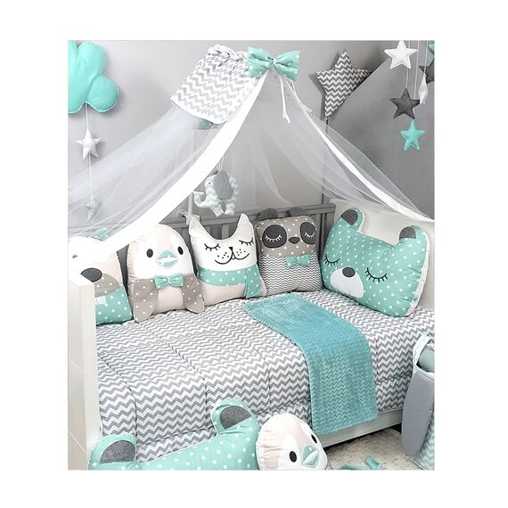 Baby Star Σετ  Προίκα Κούνιας 3 Τεμαχίων Tiny Friends Βεραμάν 7745Β - Σετ Προίκας Μωρού στο Oneirokosmos