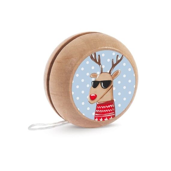 Μπομπονιέρα Βάπτισης Ξύλινο Yo-Yo Τάρανδος Μ2020-Δ - Μπομπονιέρες στο Oneirokosmos