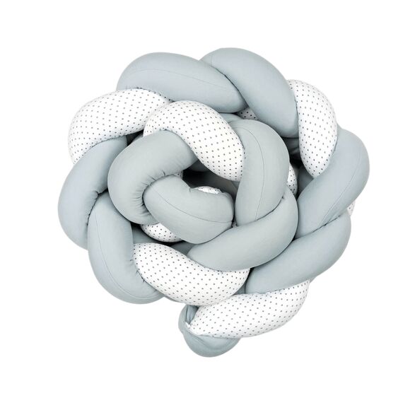 Baby Star  Πάντα Πλεξούδα Γκρι-Γκρι-Λευκό με Αστέρι 19Χ200cm - Πάντες στο Oneirokosmos