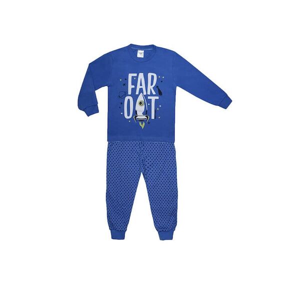 Pretty Baby Βρεφική Πιτζάμα Χειμωνιάτικη για Αγόρι Far Out Μπλε-Μαρίν  68179 - Ρούχα στο Oneirokosmos