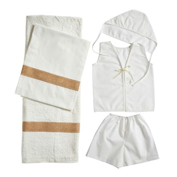 Nuovavita Σετ Βαπτιστικά Λαδόπανα Λ165 Εκρού 5 τεμ. - Λαδόπανα για Αγόρι στο Oneirokosmos