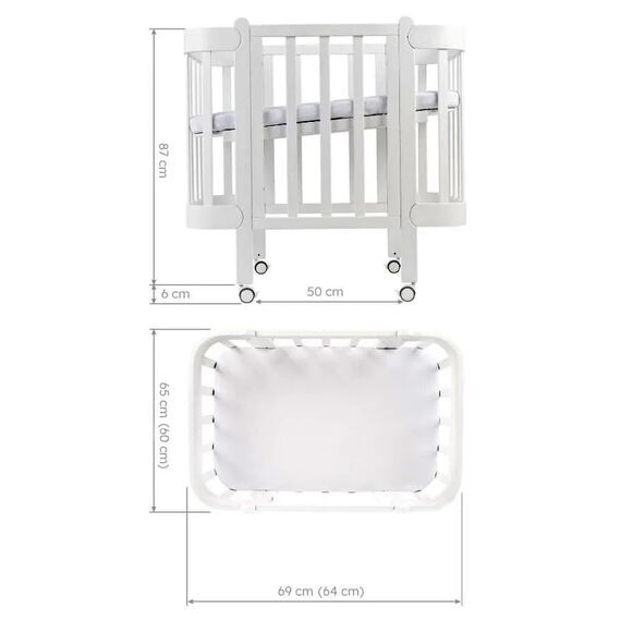 IngVart Βρεφική Κούνια Anti-Reflux Nika Γκρι για Στρώμα 60Χ94cm - Βρεφικά Κρεβάτια Μετατρεπόμενα σε Προεφηβικά στο Oneirokosmos