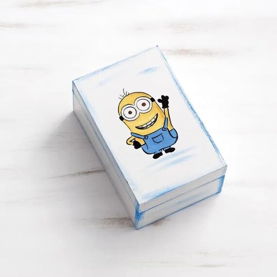 Κουτί Μαρτυρικών με θέμα Minions ΖΚΛ303 - Αξεσουάρ Βάπτισης στο Oneirokosmos