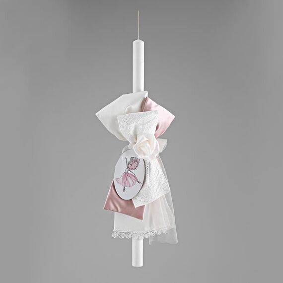 Novaker Λαμπάδα Βάπτισης με Θέμα την Μπαλαρίνα ΛΒ258 - Λαμπάδες Βάπτισης στο Oneirokosmos