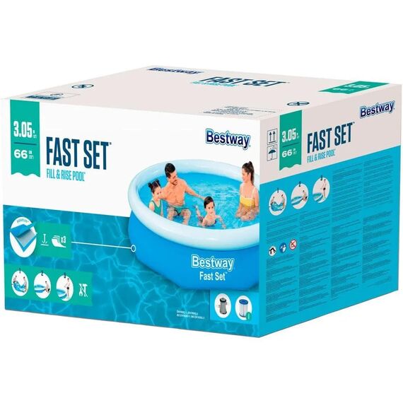 Bestway Φουσκωτή Πισίνα 3.05m x 66cm 6941607310137 - Θάλασσα & Πισίνα στο Oneirokosmos